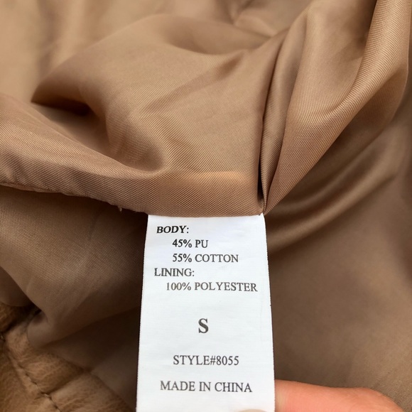 From The Heart Faux Leather Moto Jacket Size S - Picture 5 of 6